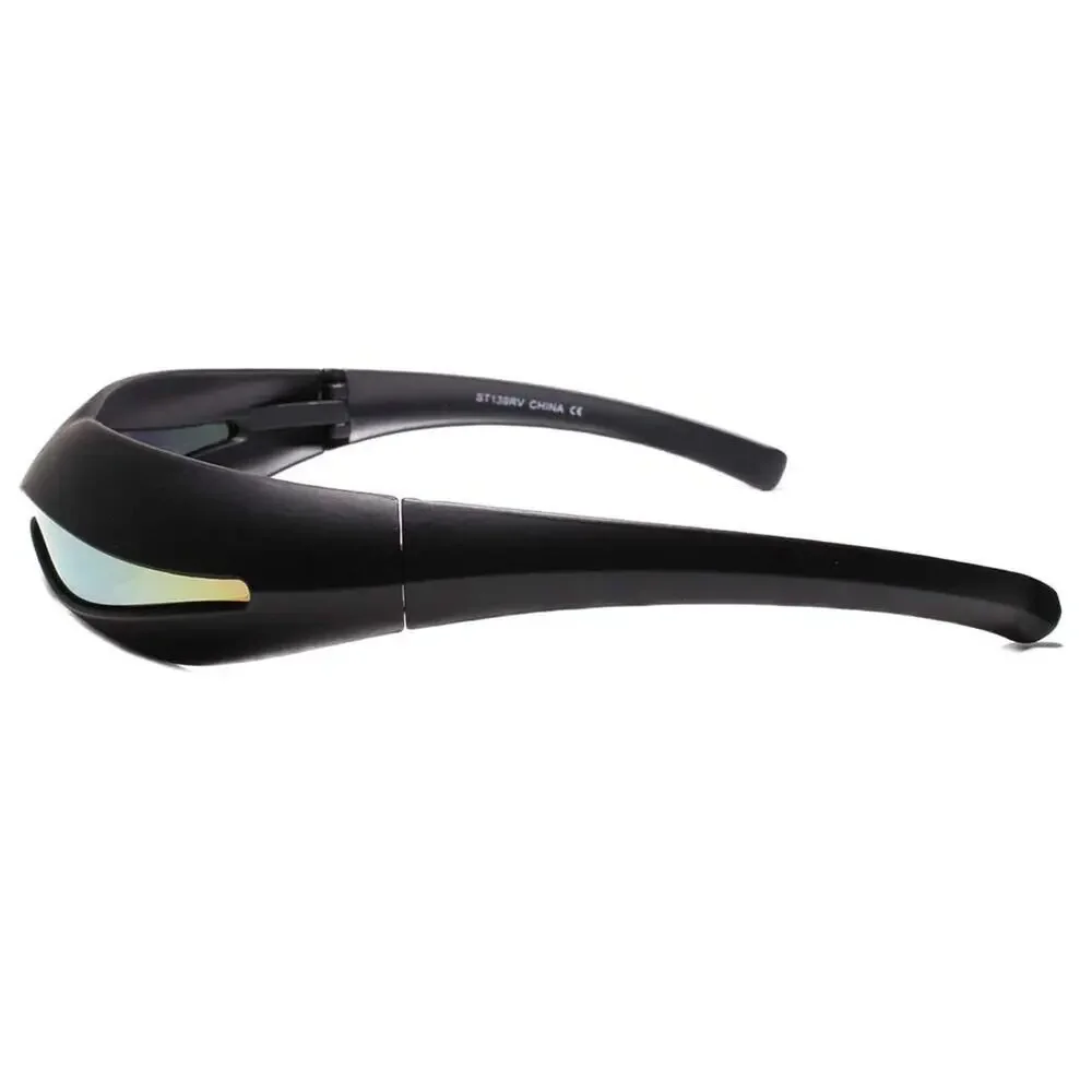 Black Cyclops Wraparound Futuristic Costume Sunglasses